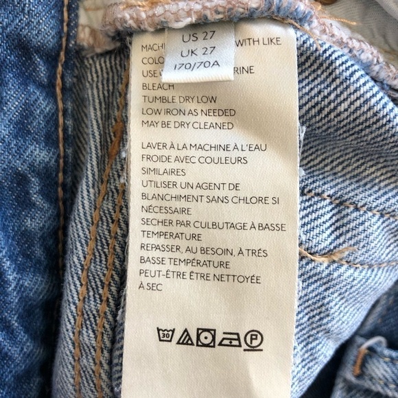 We The Free Button Fly Distresses Jean Shorts Size 27 - Picture 8 of 11